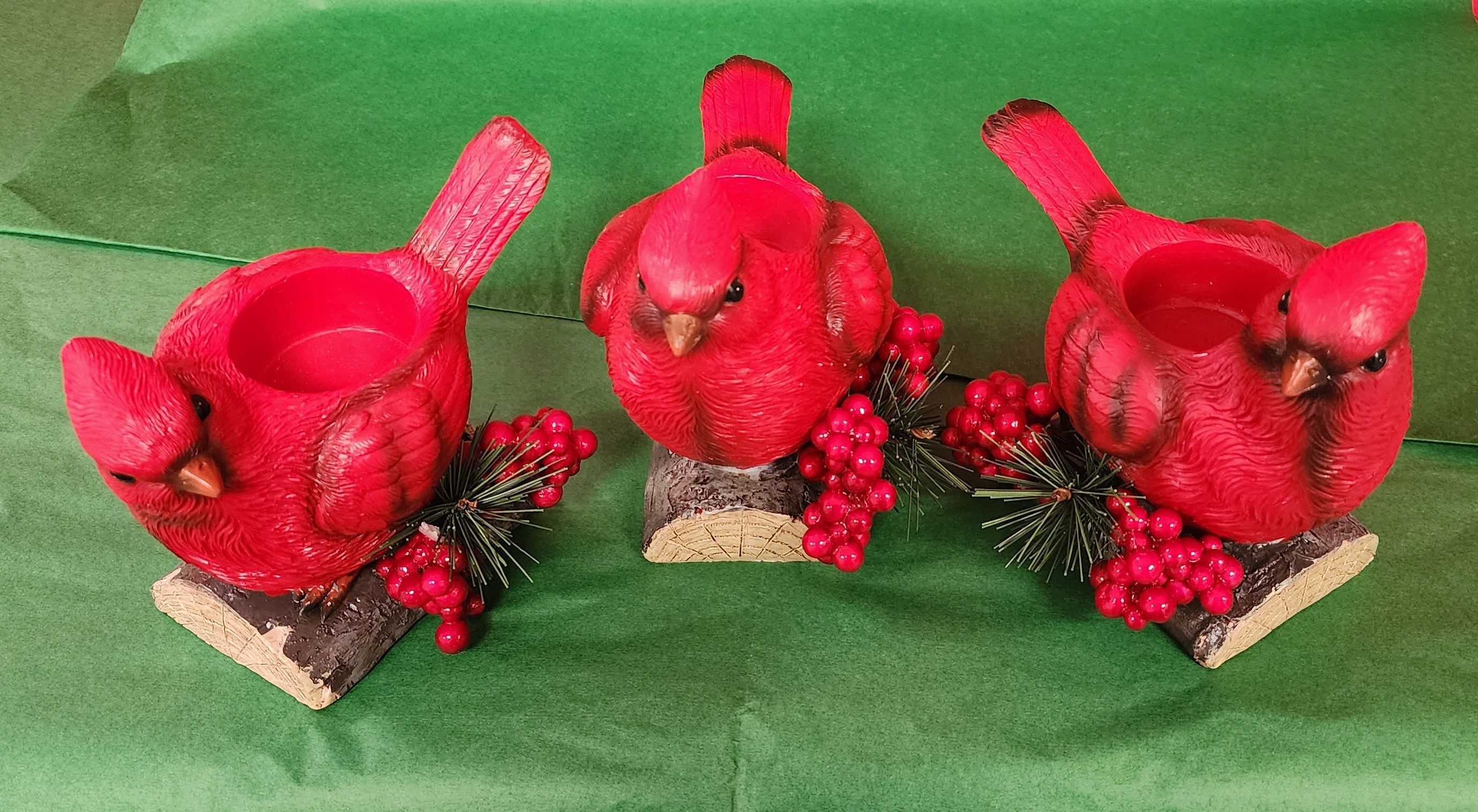 CARDINAL CANDLE HOLDER